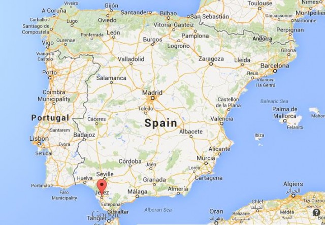 location Jerez de la Frontera map Spain