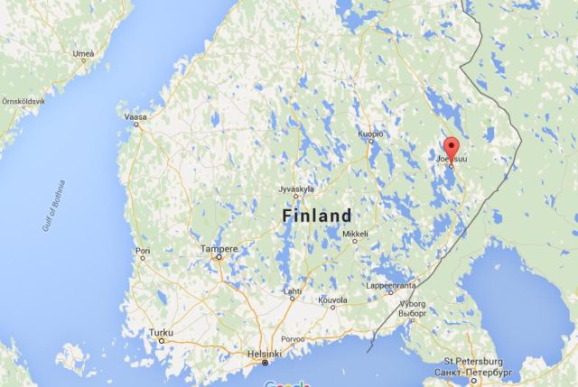 Location Joensuu on map Finland