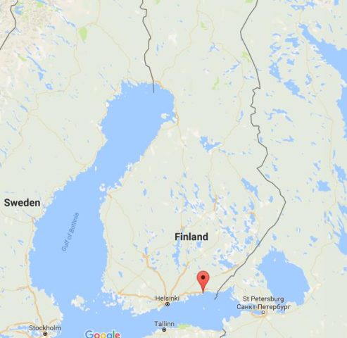 Location Kotka on map Finland