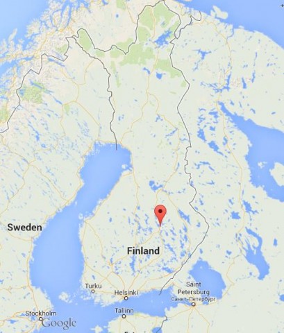 location Kuopio on map of Finland