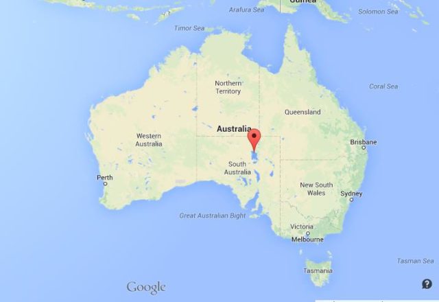 Location Lake Eyre on Map of Australia
