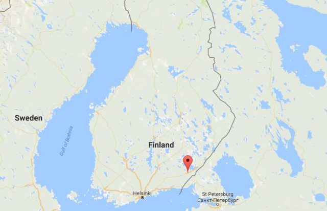 Location Lappeenranta on map Finland