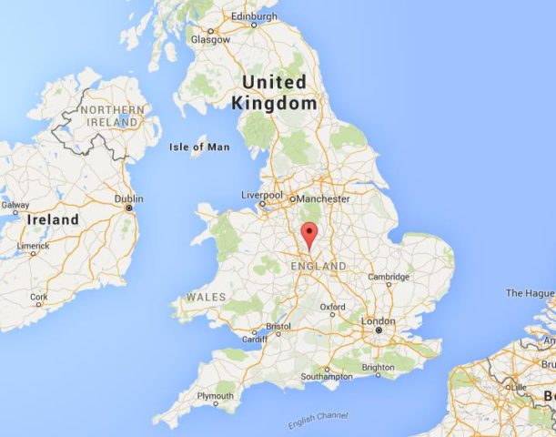 Location Lichfield on map England