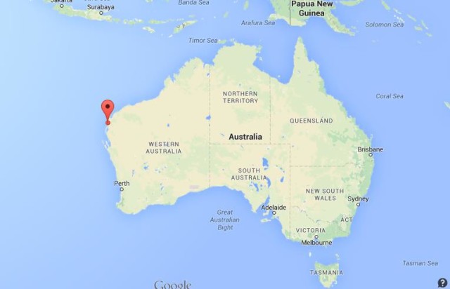 location Ningaloo Reef on map Australia