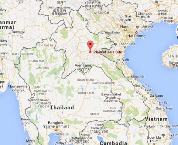 location Plain of Jars on map Laos
