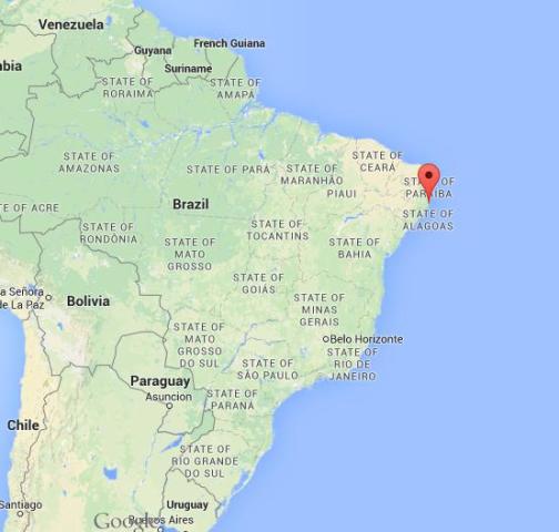 location Porto Galinhas map of Brazil