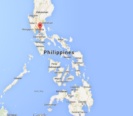 location Quezon City on map Philippines