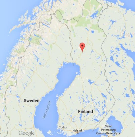 location Rovaniemi on map Finland