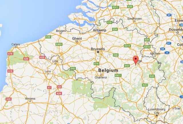 location Seraing on map Belgium