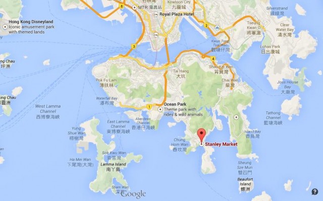 location Stanley on map of Hong Kong