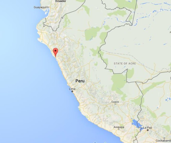 location Trujillo on map Peru