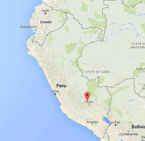 location Urabamba on map Peru