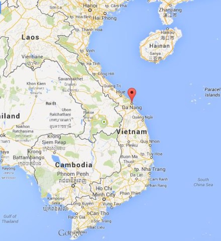 location Danang map Vietnam