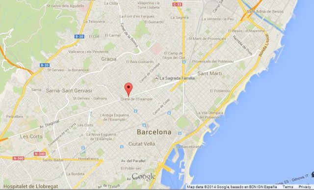 Where is Avinguda Diagonal on Map of Barcelona