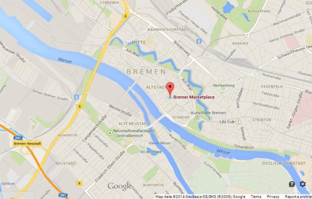 Where is Bremer Marketplace on Map of Bremen