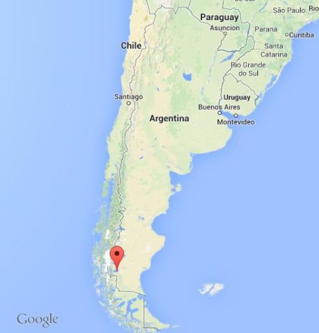 Where is El Calafate on map of Argentina