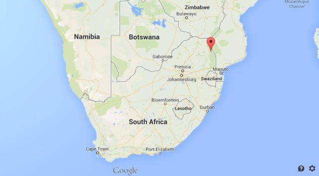 Where is Kruger National Park on map of South Africa