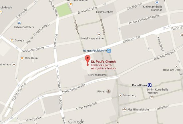 Map St Paul's Church Frankfurt