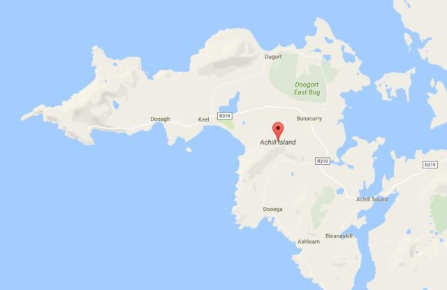 Map of Achill Island Ireland
