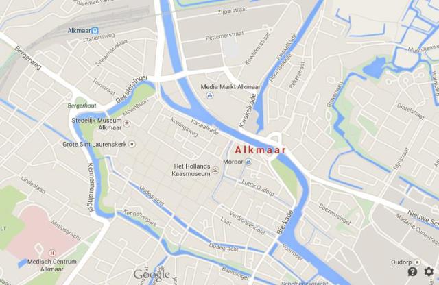 Map of Alkmaar Netherlands