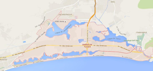 Map of Barra da Tijuca Rio Janeiro