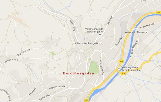 Map of Berchtesgaden Germany
