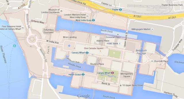 where is Canary Wharf