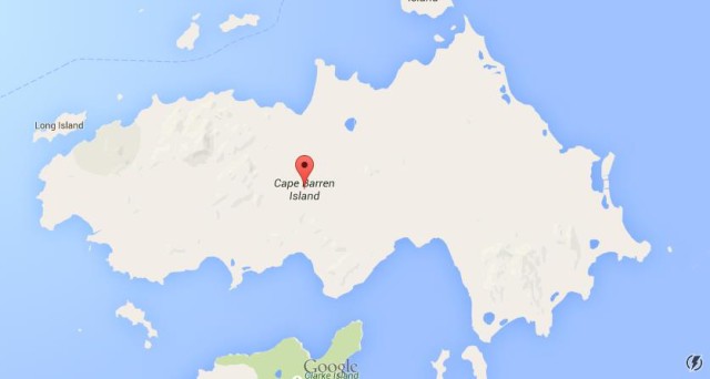 Map of Cape Barren Island Australia