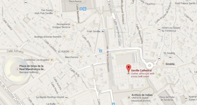 Map of Cathedral of Seville
