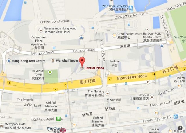 Central Plaza Hong Kong map