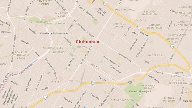 Map of Chihuahua Mexico