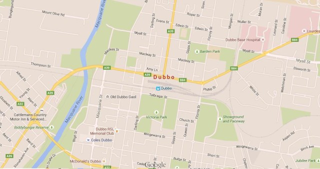 Map of Dubbo Australia