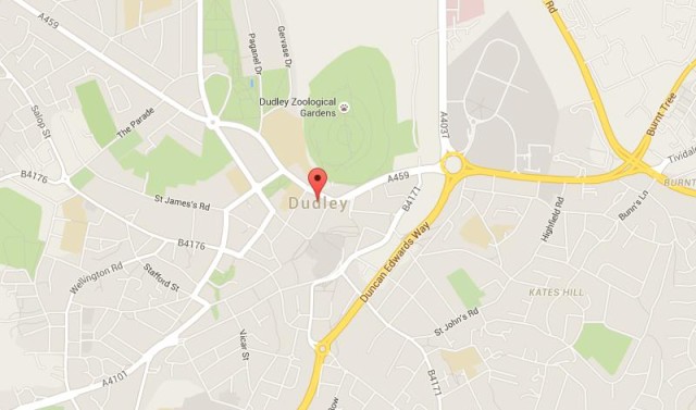Map of Dudley England
