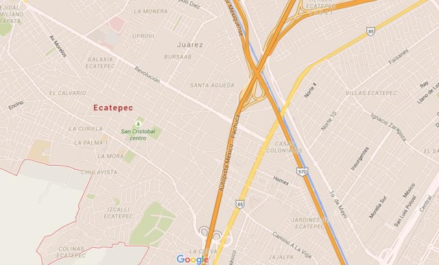 Map of Ecatepec Mexico