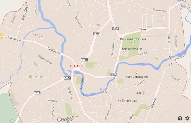 Map of Ennis Ireland
