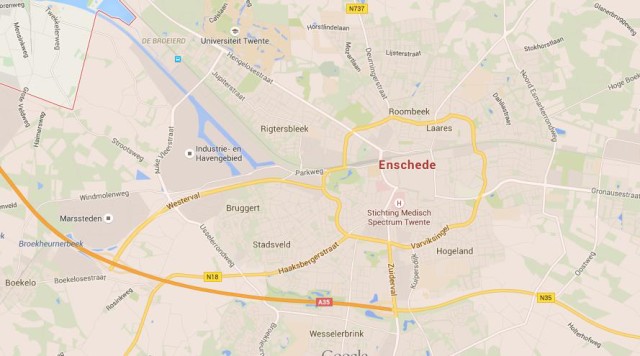 Map of Enschede Netherlands