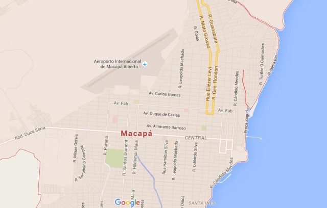 Map of Macapa Brazil