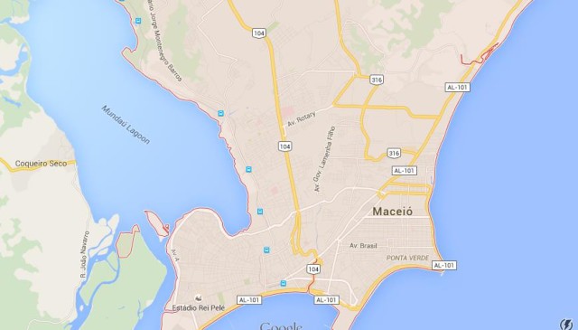 Map of Maceio Brazil