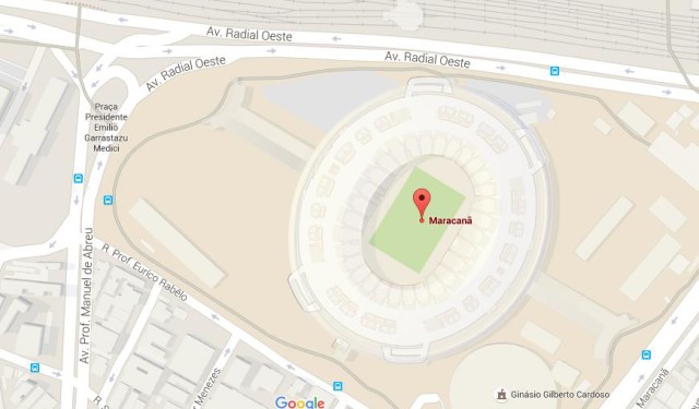 Map of Maracana Stadium Rio Janeiro