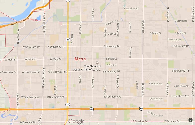 Map of Mesa