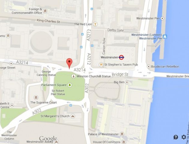 Map of Parliament Square London
