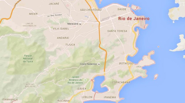 Map of Rio de Janeiro Brazil