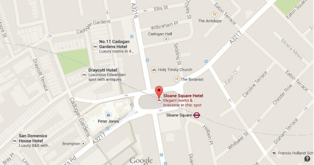 Map of Sloane Square London