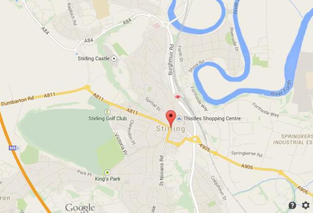 Map of Stirling Scotland