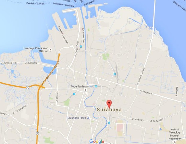 Map of Surabaya Indonesia