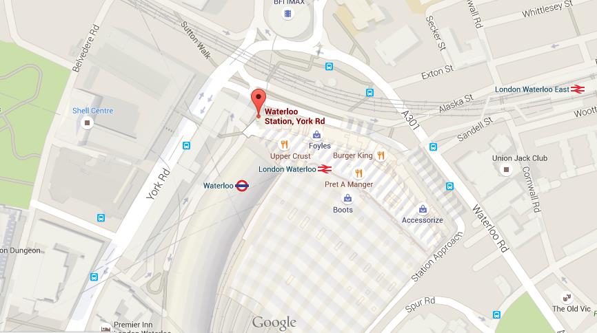 Map of Waterloo Station