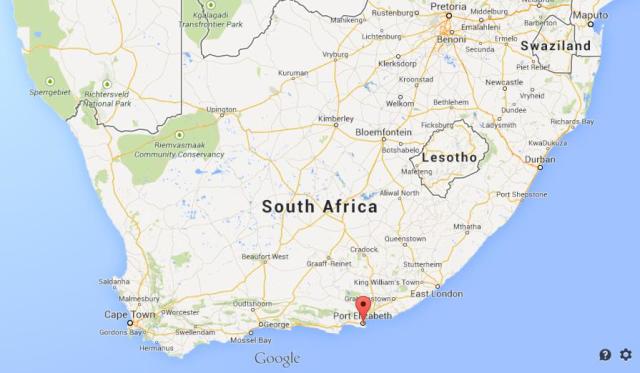 Where is Port Elizabeth on Map of South Africa