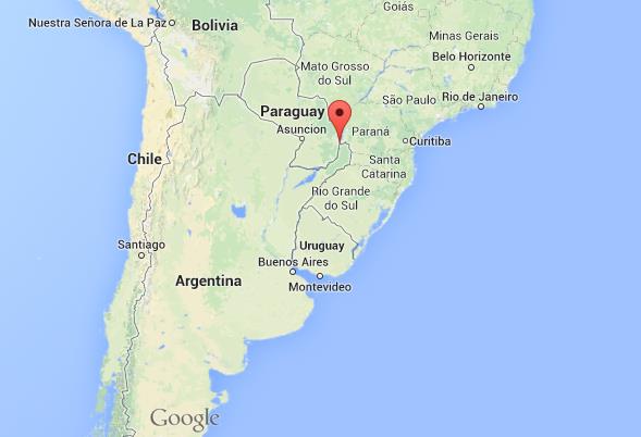 Where is Puerto Iguazu on map of Argentina