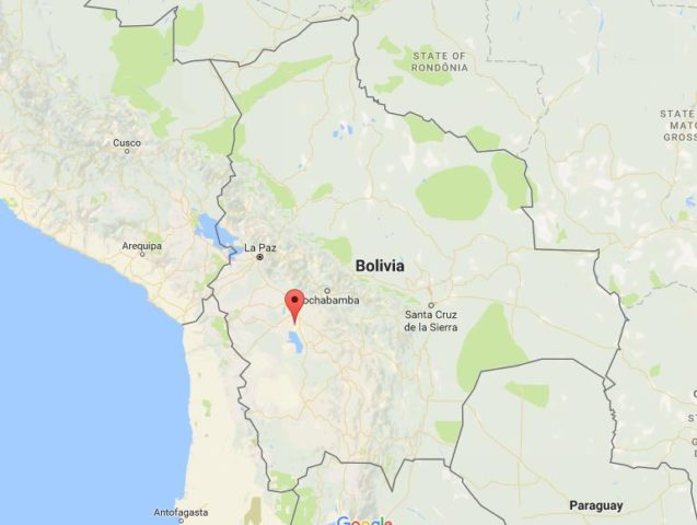 Location El Choro on map Bolivia