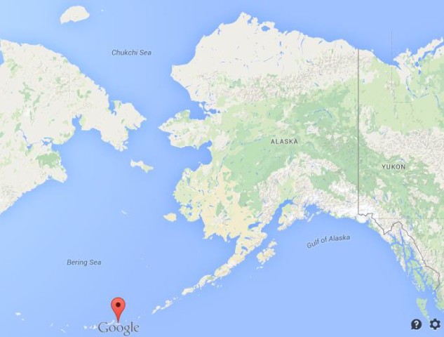 location Aleutian Islands on map Alaska